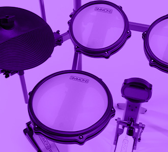 Simmons electronic drum kit close up