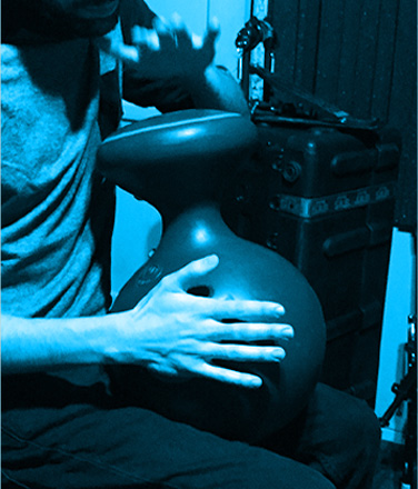 man playing world percussion