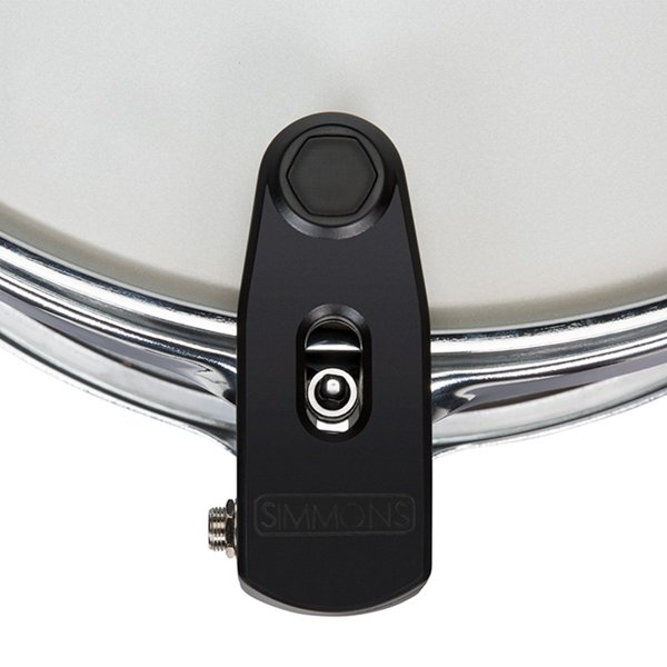 Simmons ST1 acoustic drum trigger on drum overhead
