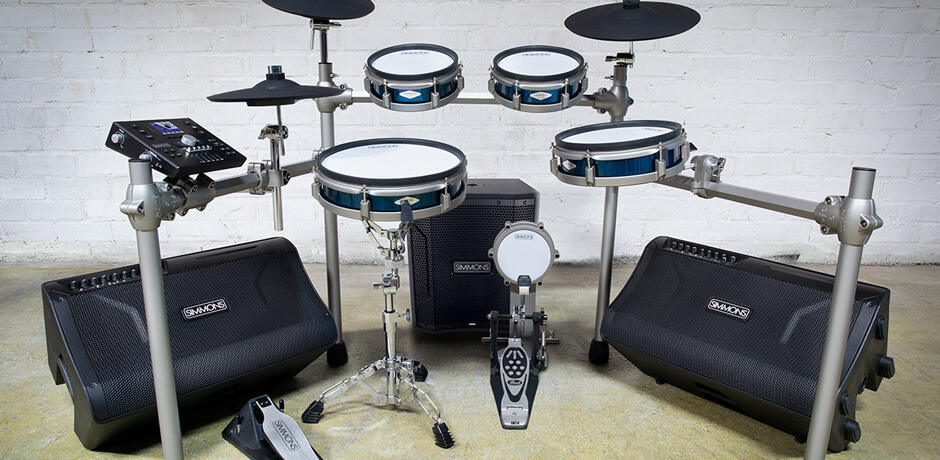 Simmons electronic drum amplifier and drum kit