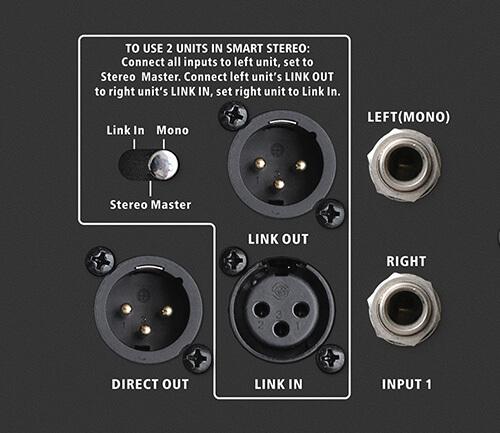 Simmons DA2108 electronic drum amplifier control panel