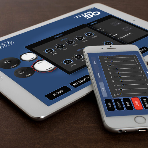 Simmons Drums 2 App on IOS devices