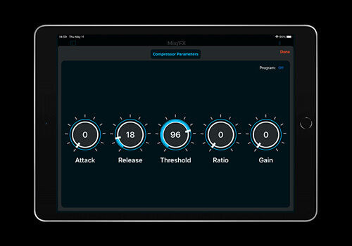 Simmons Drums 2 App Compressor Parameters