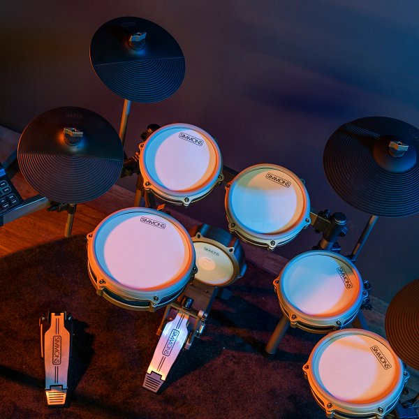 overhead color image of the simmons titan 70 electronic drum kit