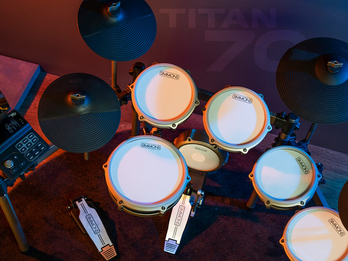 overhead image of the simmons titan 70 electronic drum kit