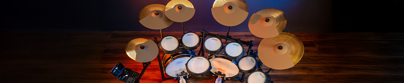 Top view Drum Setup on stage