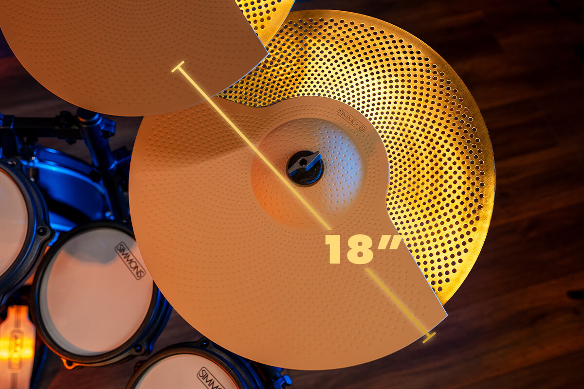 MC18 Cymbal Setup with Lengthed Size of 18